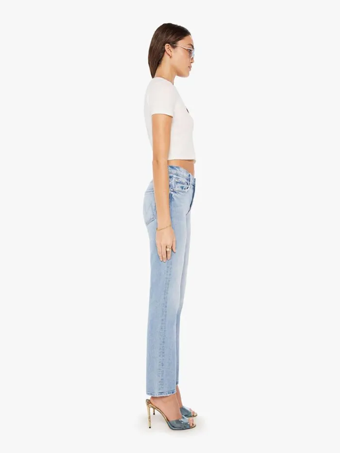 Women Straight Mother Denim The Smarty Pants Skimp Blue lightpastel