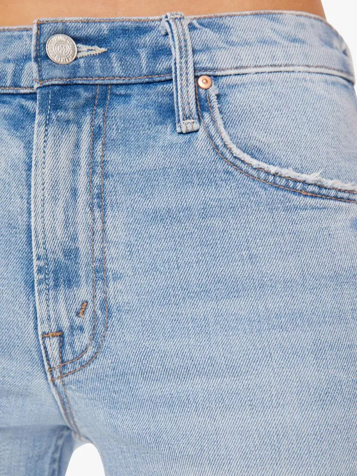 Women Straight Mother Denim The Smarty Pants Skimp Blue lightpastel