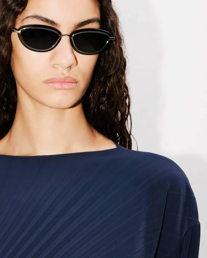 Women Sunray Pleats Long Dress Blue Black Kenzo Dresses And Skirts