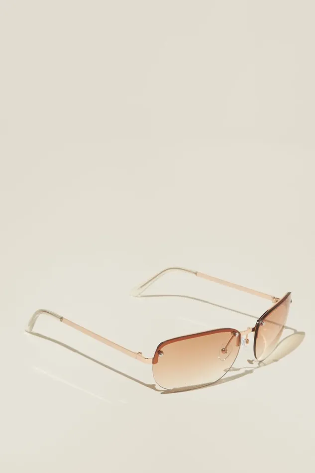 Women Sunglasses Cotton On Jay Rimless Sunglasses Goldhoney