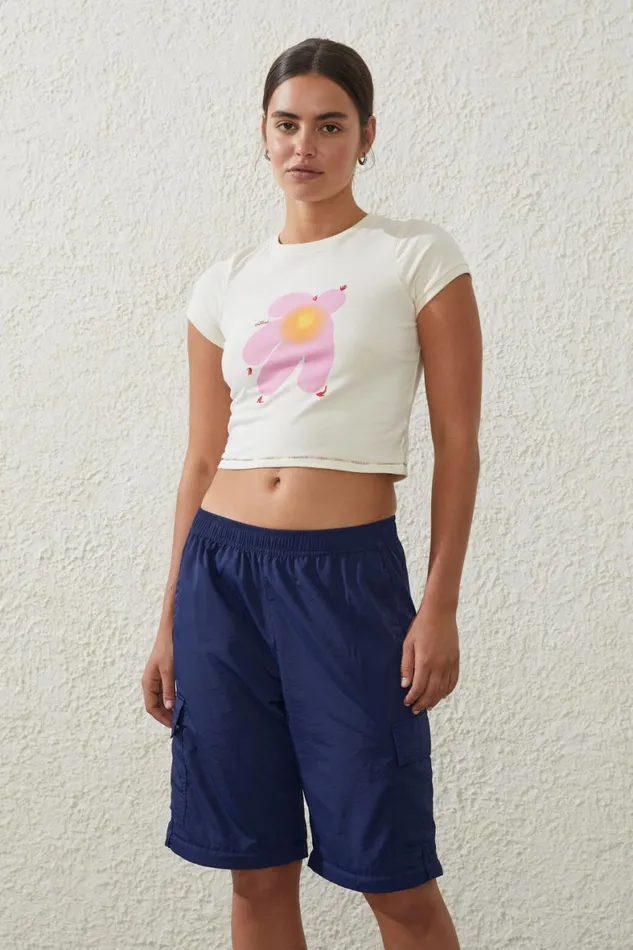 Women Sweats and Hoodies Cotton On Woven Zip Off Cargo Pant Quiet Sky