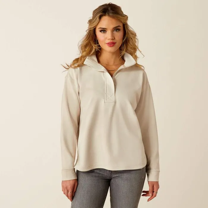Women Sweatshirts and Hoodies Ariat Breeze Logo 12 Zip Sweatshirt Ancient Scroll