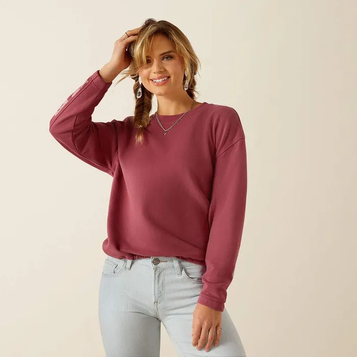 Women Sweatshirts and Hoodies Ariat Cowgirl Tough Sweatshirt Dry Rose