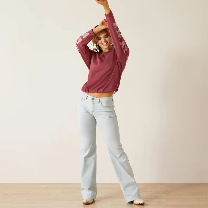 Women Sweatshirts and Hoodies Ariat Cowgirl Tough Sweatshirt Dry Rose