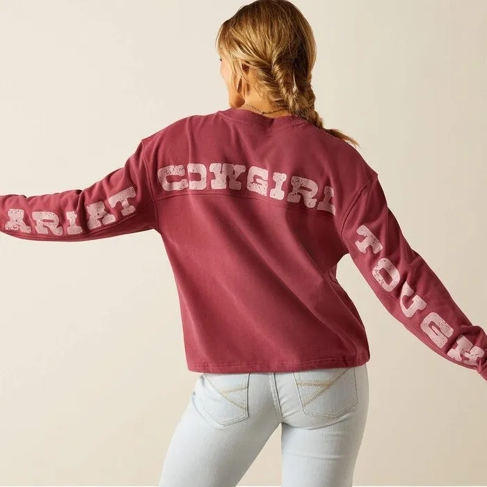 Women Sweatshirts and Hoodies Ariat Cowgirl Tough Sweatshirt Dry Rose