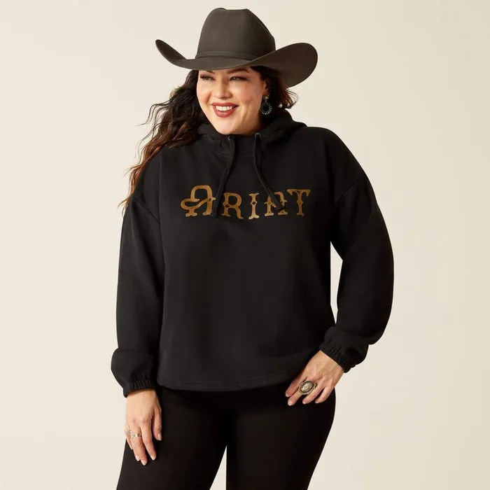 Women Sweatshirts and Hoodies Ariat Essential Hoodie Blackleopard Women Sweatshirts and Hoodies Ariat Essential Hoodie Blackleopard