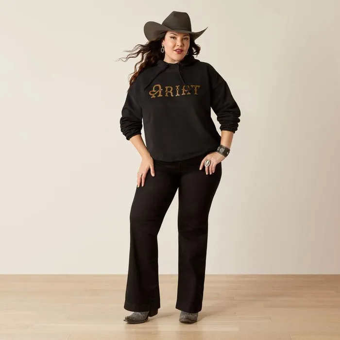 Women Sweatshirts and Hoodies Ariat Essential Hoodie Blackleopard Women Sweatshirts and Hoodies Ariat Essential Hoodie Blackleopard