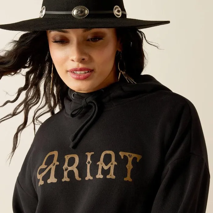 Women Sweatshirts and Hoodies Ariat Essential Hoodie Blackleopard Women Sweatshirts and Hoodies Ariat Essential Hoodie Blackleopard