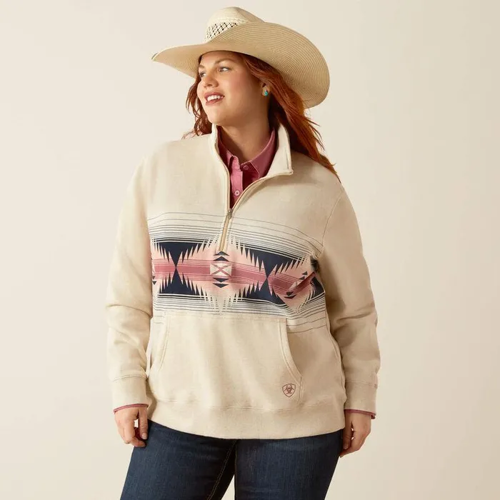 Women Sweatshirts and Hoodies Ariat June 12 Zip Sweatshirt Oatmeal Heather Women Sweatshirts and Hoodies Ariat June 12 Zip Sweatshirt Oatmeal Heather