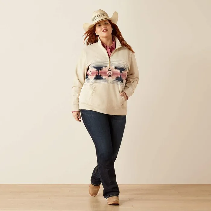 Women Sweatshirts and Hoodies Ariat June 12 Zip Sweatshirt Oatmeal Heather Women Sweatshirts and Hoodies Ariat June 12 Zip Sweatshirt Oatmeal Heather