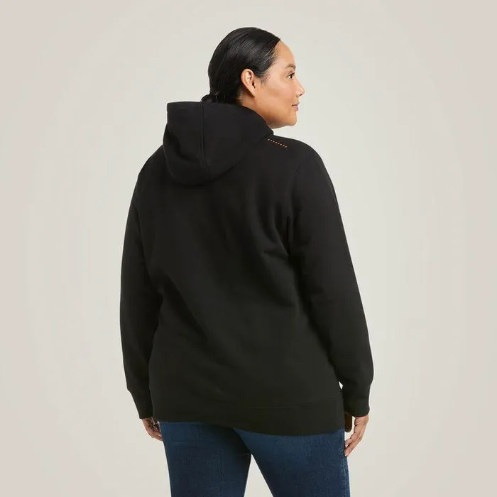 Women Sweatshirts and Hoodies Ariat Rebar Graphic Hoodie Blackandpurple