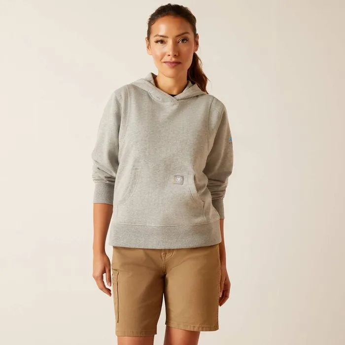 Women Sweatshirts and Hoodies Ariat Rebar Lightweight Cropped Hoodie Heather Grey