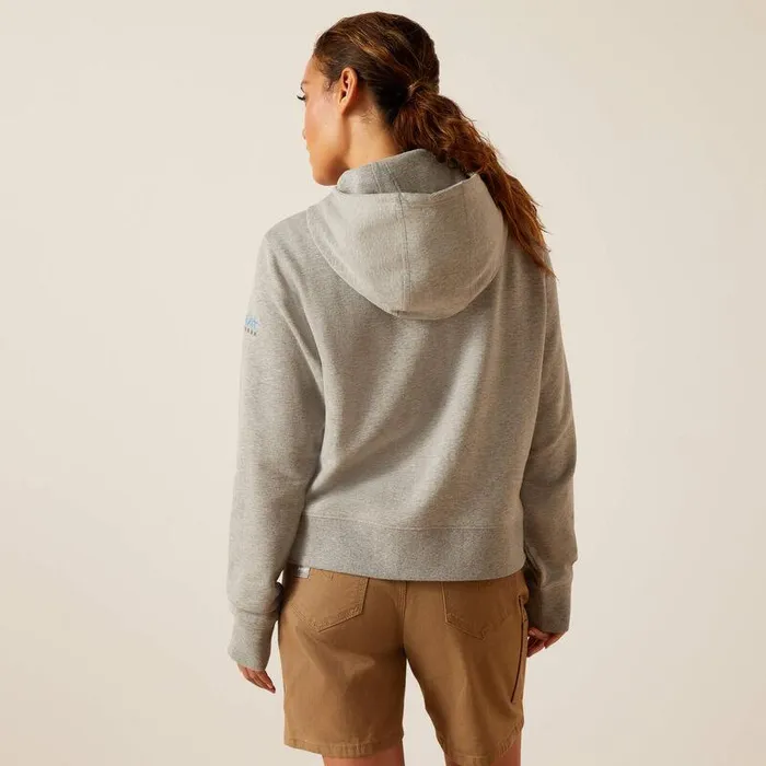 Women Sweatshirts and Hoodies Ariat Rebar Lightweight Cropped Hoodie Heather Grey Women Sweatshirts and Hoodies Ariat Rebar Lightweight Cropped Hoodie Heather Grey