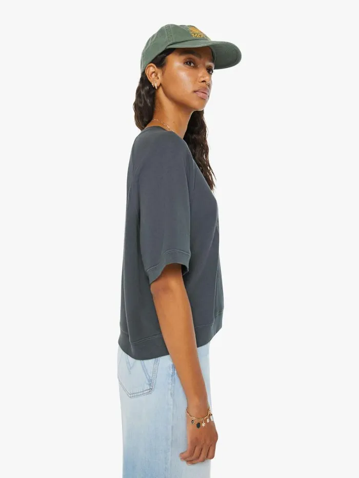 Women Sweatshirts Mother Denim The Short Sleeve Concert Black