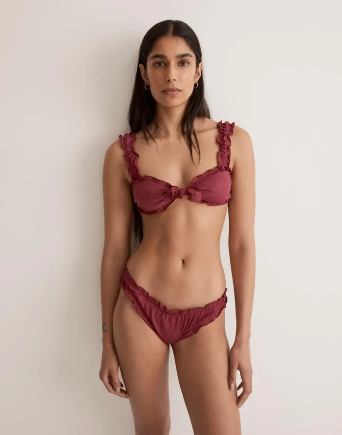 Women Swim Madewell Frankies Bikinis Colby Bikini Top Bordeaux