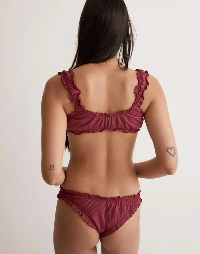 Women Swim Madewell Frankies Bikinis Colby Bikini Top Bordeaux