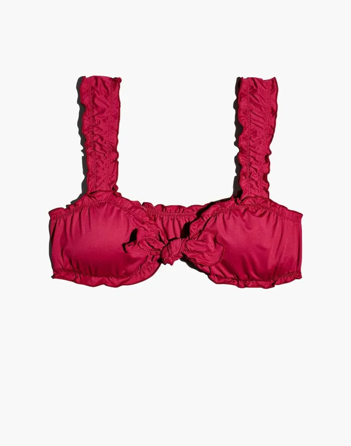 Women Swim Madewell Frankies Bikinis Colby Bikini Top Bordeaux