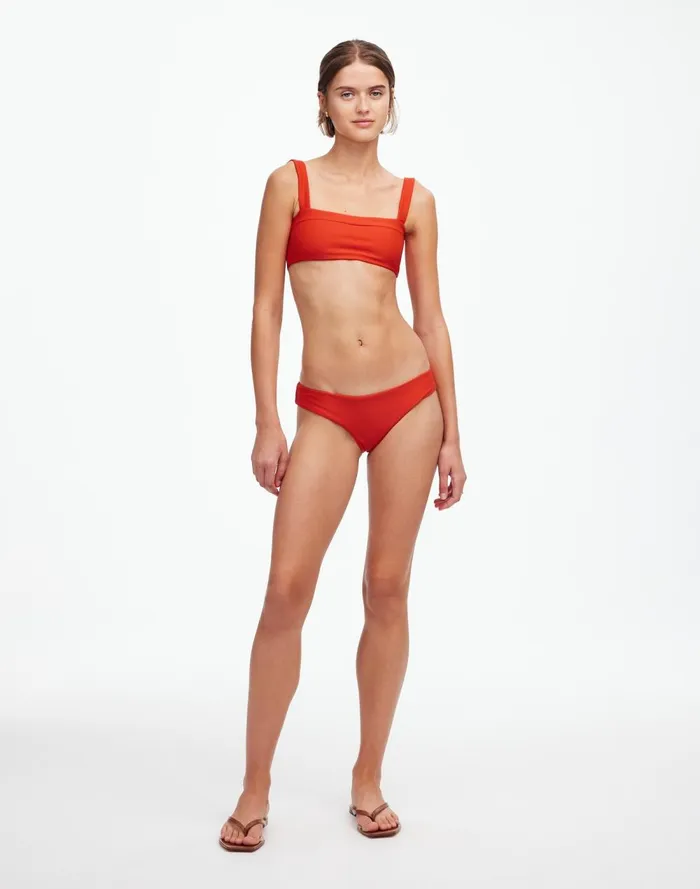 Women Swim Madewell Jade Swim Lure Bikini Bottom Persimmon