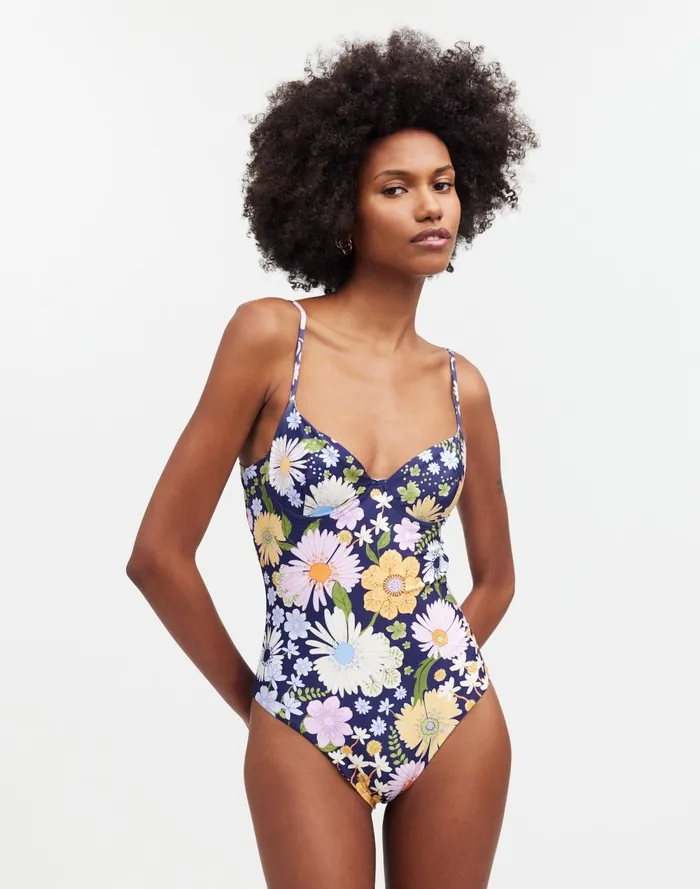 Women Swim Madewell Madewell X Agua Bendita Petra OnePiece Swimsuit Multi