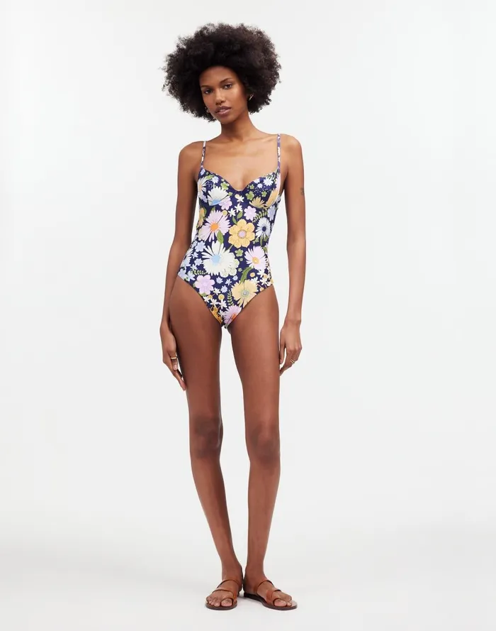 Women Swim Madewell Madewell X Agua Bendita Petra OnePiece Swimsuit Multi