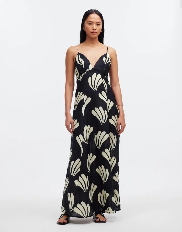 Women Swim Madewell Zulu and Zephyr Palm Linen Dress Palm