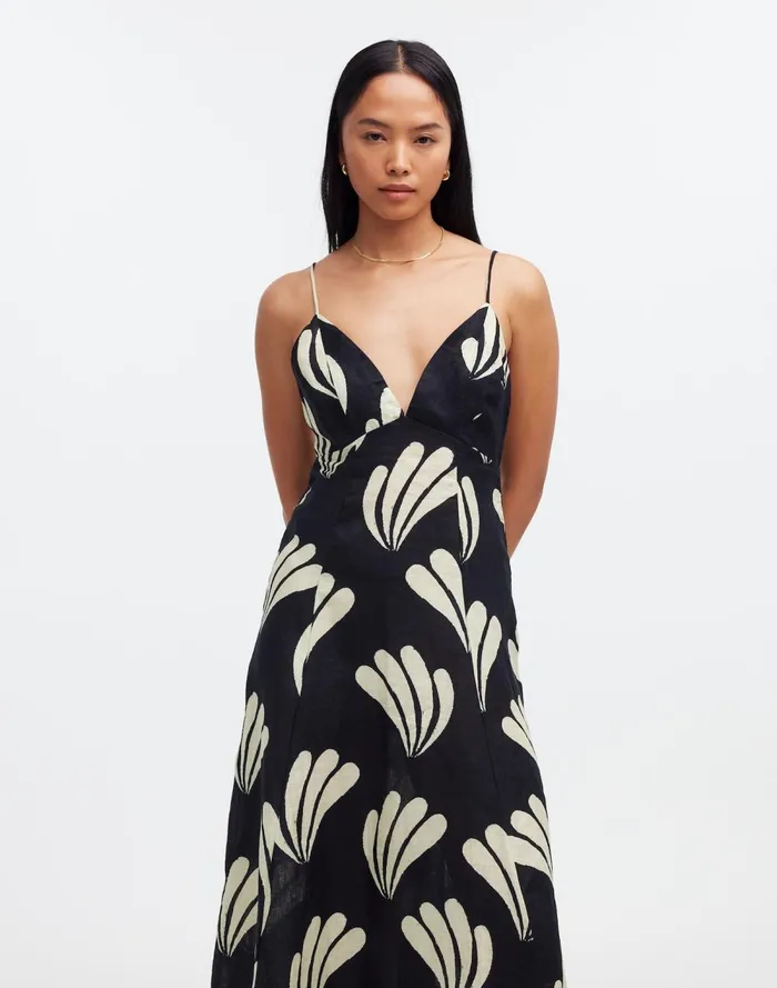 Women Swim Madewell Zulu and Zephyr Palm Linen Dress Palm