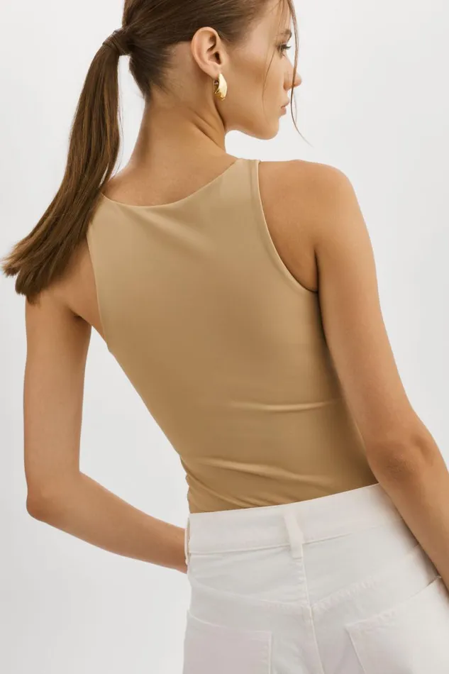 Women SYDELLE Bodysuit Tank Top Wheat LAMARQUE Tops Women SYDELLE Bodysuit Tank Top Wheat LAMARQUE Tops