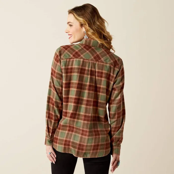 Women TShirts and Tops Ariat Billie Jean Shirt Oakwood Plaid Women TShirts and Tops Ariat Billie Jean Shirt Oakwood Plaid