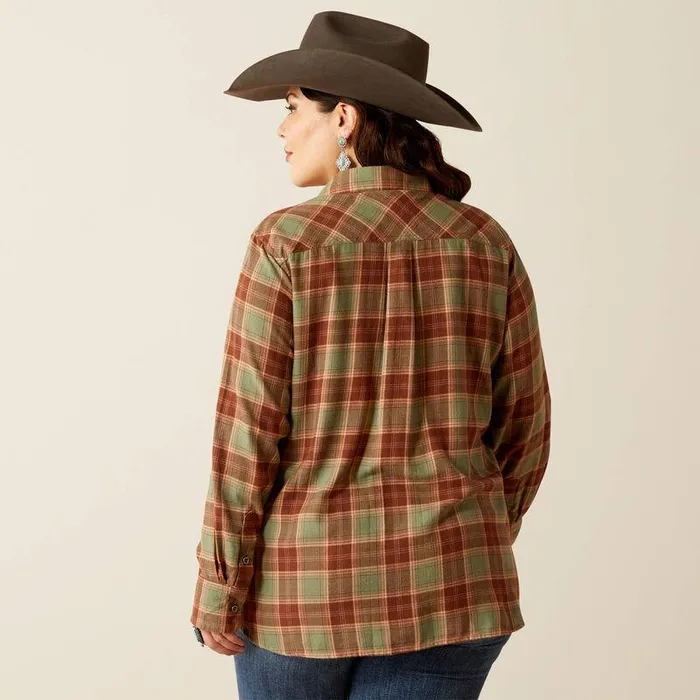 Women TShirts and Tops Ariat Billie Jean Shirt Oakwood Plaid Women TShirts and Tops Ariat Billie Jean Shirt Oakwood Plaid