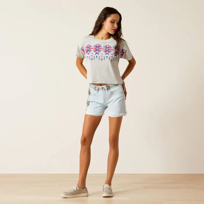Women TShirts and Tops Ariat Birdie TShirt Heather Grey Women TShirts and Tops Ariat Birdie TShirt Heather Grey