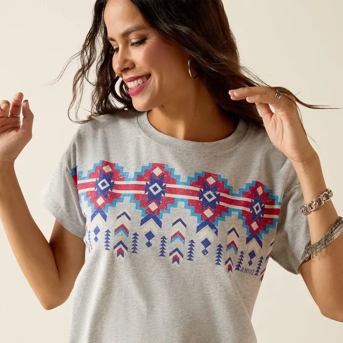 Women TShirts and Tops Ariat Birdie TShirt Heather Grey Women TShirts and Tops Ariat Birdie TShirt Heather Grey