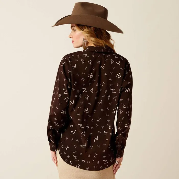 Women TShirts and Tops Ariat Homestyle Shirt Mole Ranch Brand Print Women TShirts and Tops Ariat Homestyle Shirt Mole Ranch Brand Print