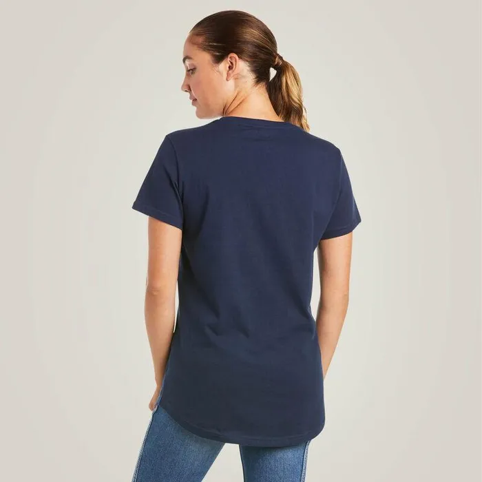 Women TShirts and Tops Ariat Rebar Cotton Strong VNeck TShirt Navy Women TShirts and Tops Ariat Rebar Cotton Strong VNeck TShirt Navy