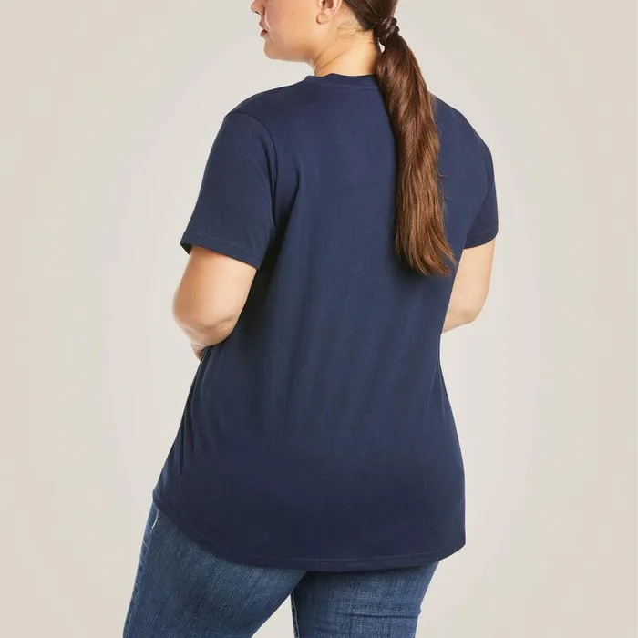 Women TShirts and Tops Ariat Rebar Cotton Strong VNeck TShirt Navy Women TShirts and Tops Ariat Rebar Cotton Strong VNeck TShirt Navy