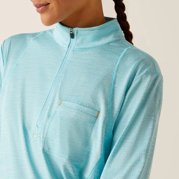 Women TShirts and Tops Ariat Rebar Evolution 12 Zip Top Arctic Blue Women TShirts and Tops Ariat Rebar Evolution 12 Zip Top Arctic Blue