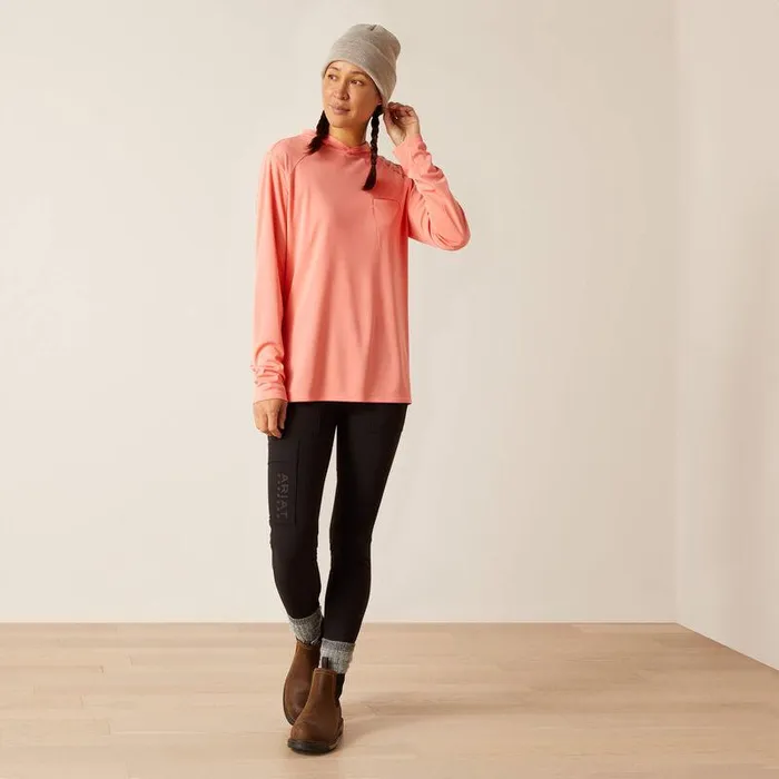 Women TShirts and Tops Ariat Rebar Sunblocker Hooded TShirt Shell Pink Women TShirts and Tops Ariat Rebar Sunblocker Hooded TShirt Shell Pink