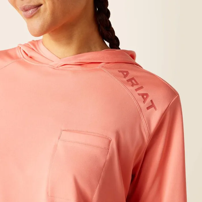 Women TShirts and Tops Ariat Rebar Sunblocker Hooded TShirt Shell Pink Women TShirts and Tops Ariat Rebar Sunblocker Hooded TShirt Shell Pink