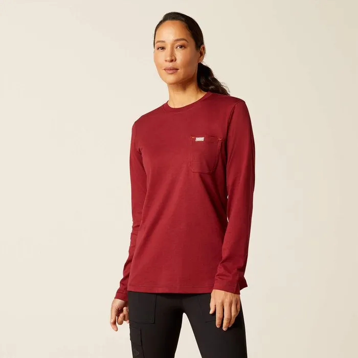 Women TShirts and Tops Ariat Rebar Workman Tree Saw TShirt Cabernet Women TShirts and Tops Ariat Rebar Workman Tree Saw TShirt Cabernet