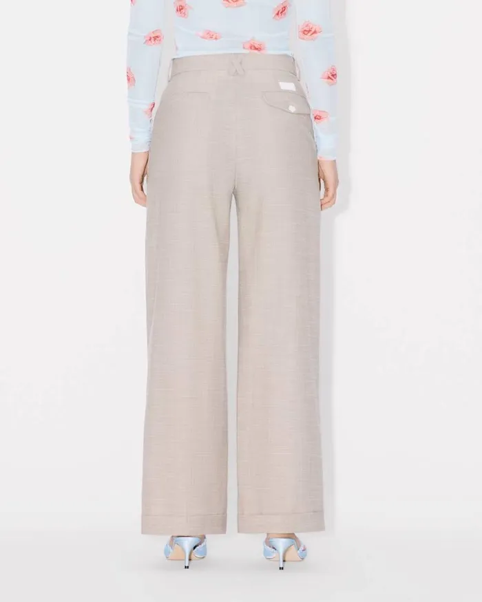 Women Tailored Pants In Virgin Wool Misty Grey Kenzo Pants And Shorts
