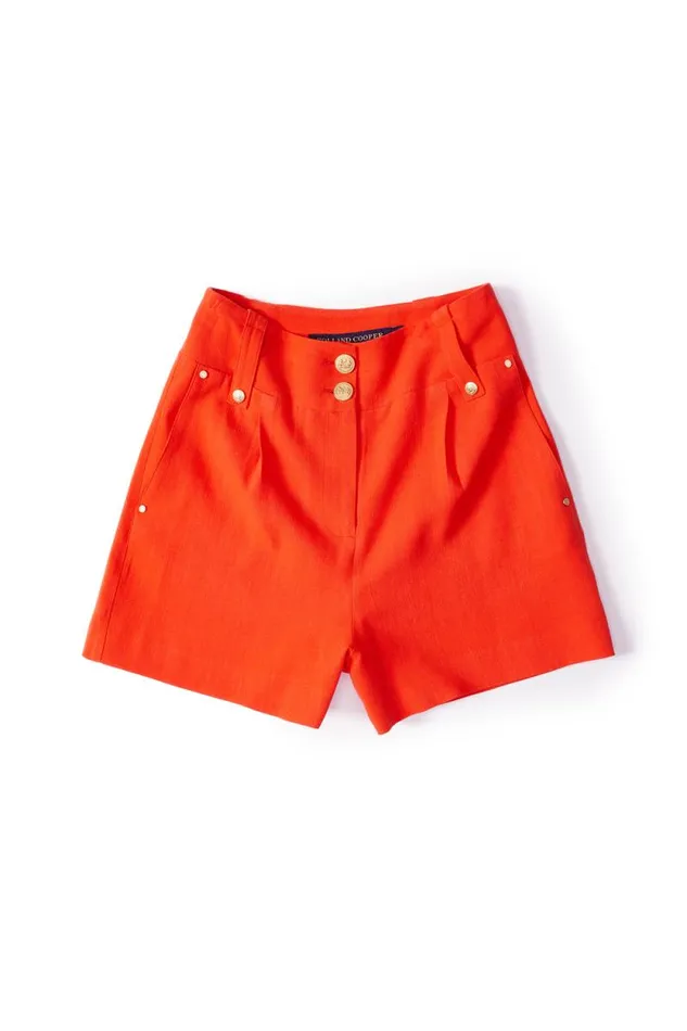 Women Tailored Short Neroli Linen Holland Cooper Shorts