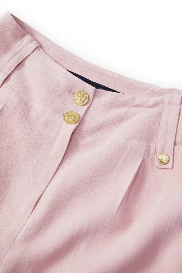 Women Tailored Short Pink Linen Holland Cooper Shorts