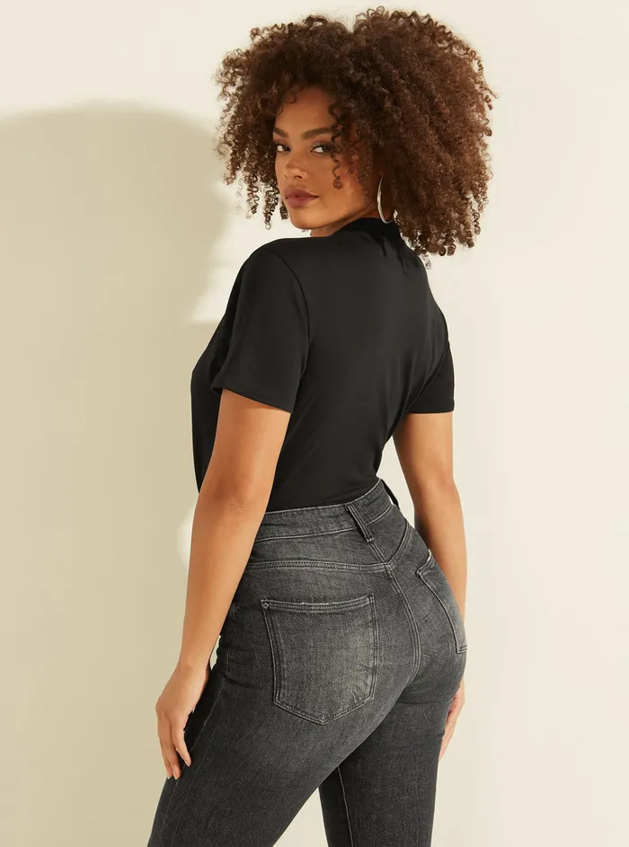 Women Tees and Tanks GUESS Eco Black Classic Logo Tshirt