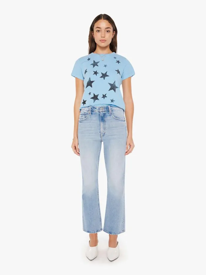 Women Tees Tanks Mother Denim The Lil Goodie Goodie Blue lightpastel