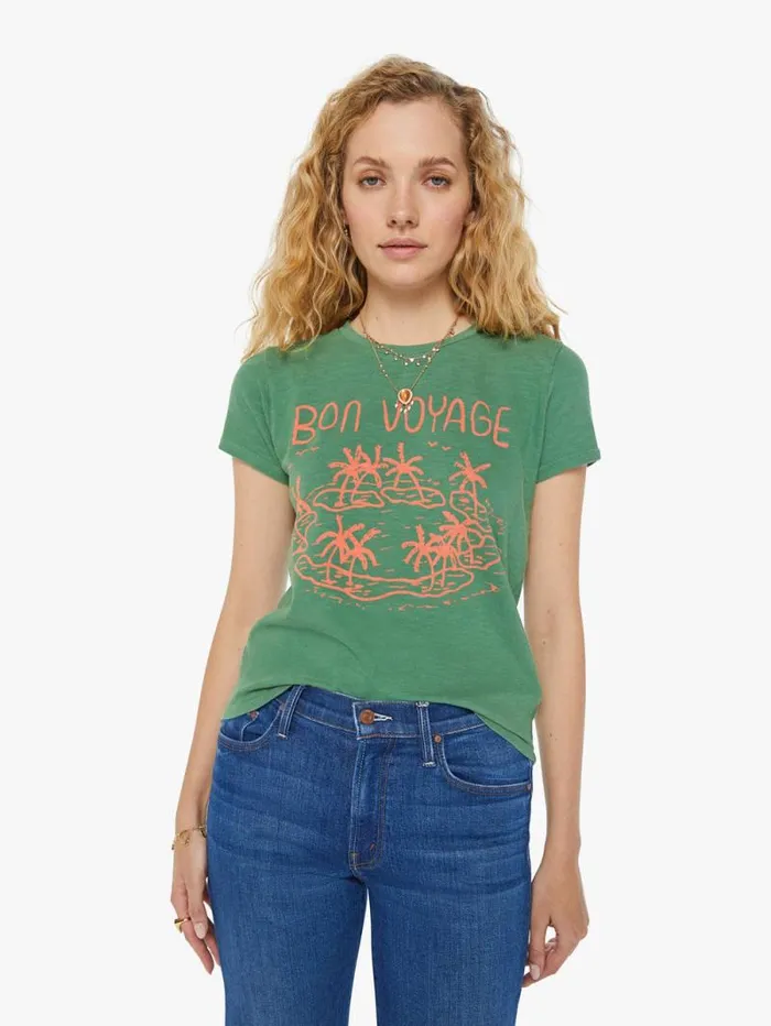 Women Tees Tanks Mother Denim The Lil Sinful Green