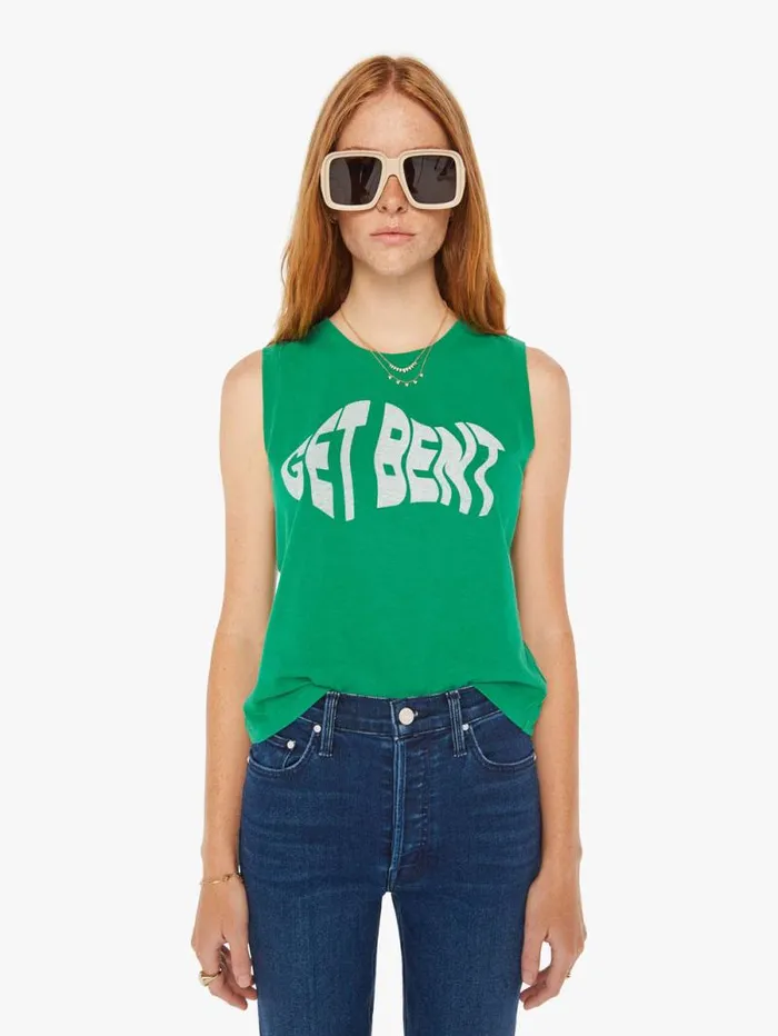 Women Tees Tanks Mother Denim The Strong And Silent Type Green