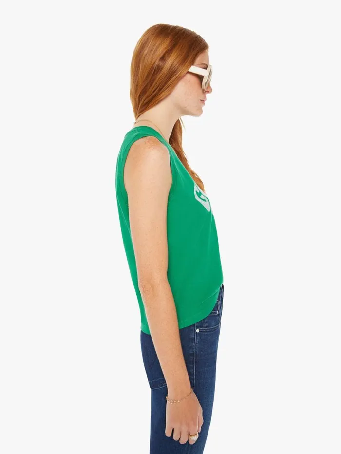 Women Tees Tanks Mother Denim The Strong And Silent Type Green