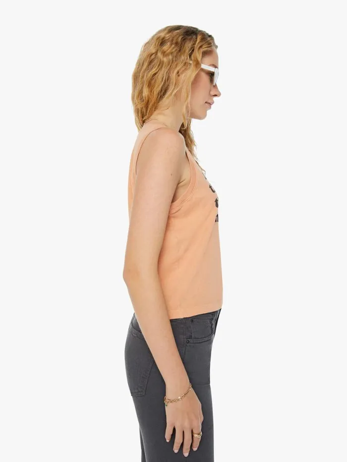 Women Tees Tanks Mother Denim The Strong And Silent Type Orange lightpastel