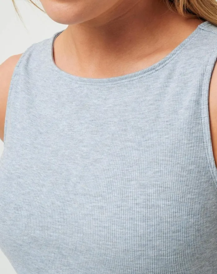 Women Tees TravisMathew CLOUD RIB HADLEY TANK Heather Tradewinds Women Tees TravisMathew CLOUD RIB HADLEY TANK Heather Tradewinds