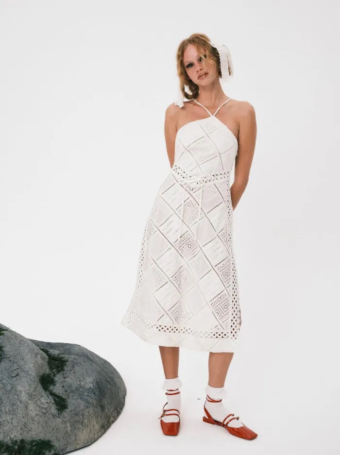 Women Temple Midi Dress White For Love and Lemons Dresses