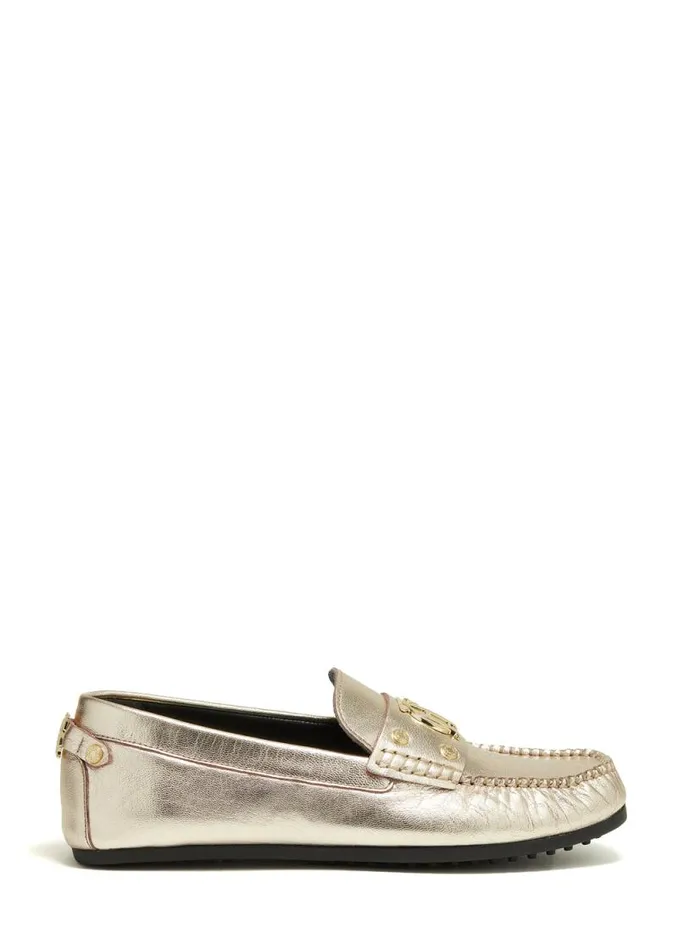 Women The Driving Loafer Gold Holland Cooper Loafers